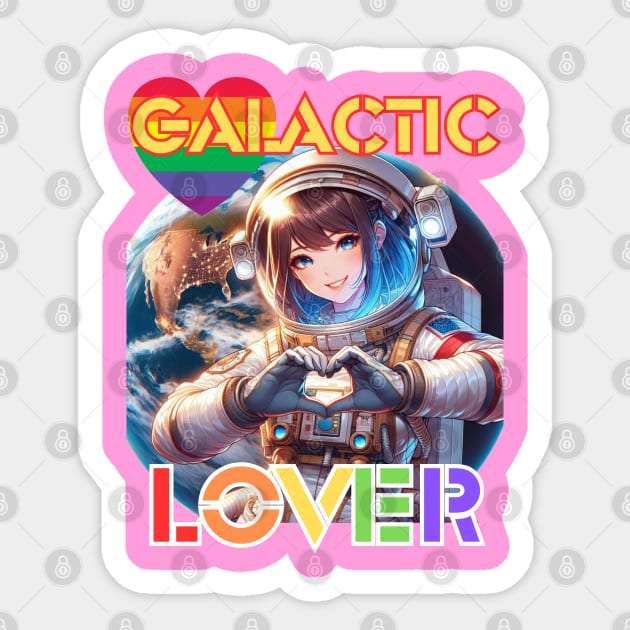 Kawaii, Anime Girl, Galactic Lover  | Catsie Cat Sticker by Catsie Cat